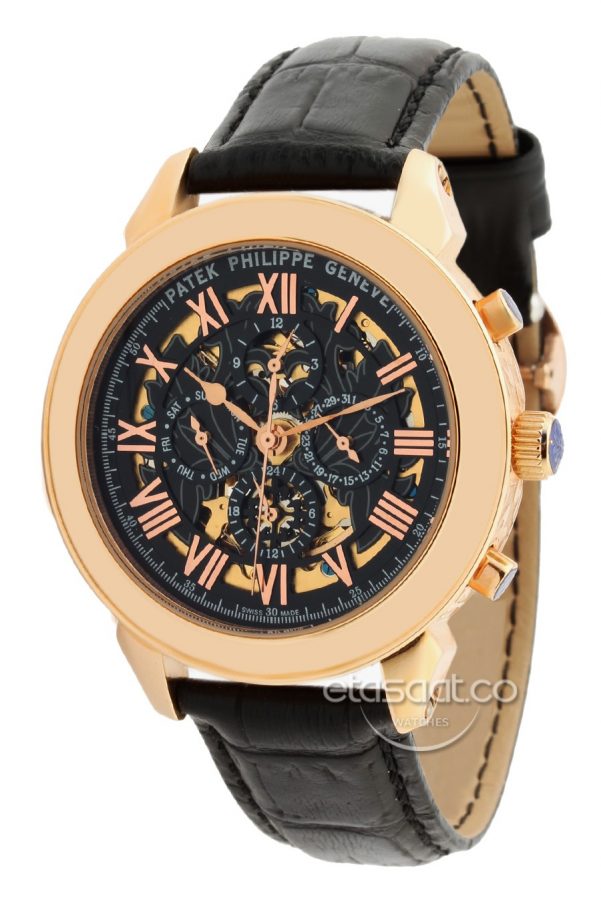 Patek Philippe Skeleton Replika Saat-0