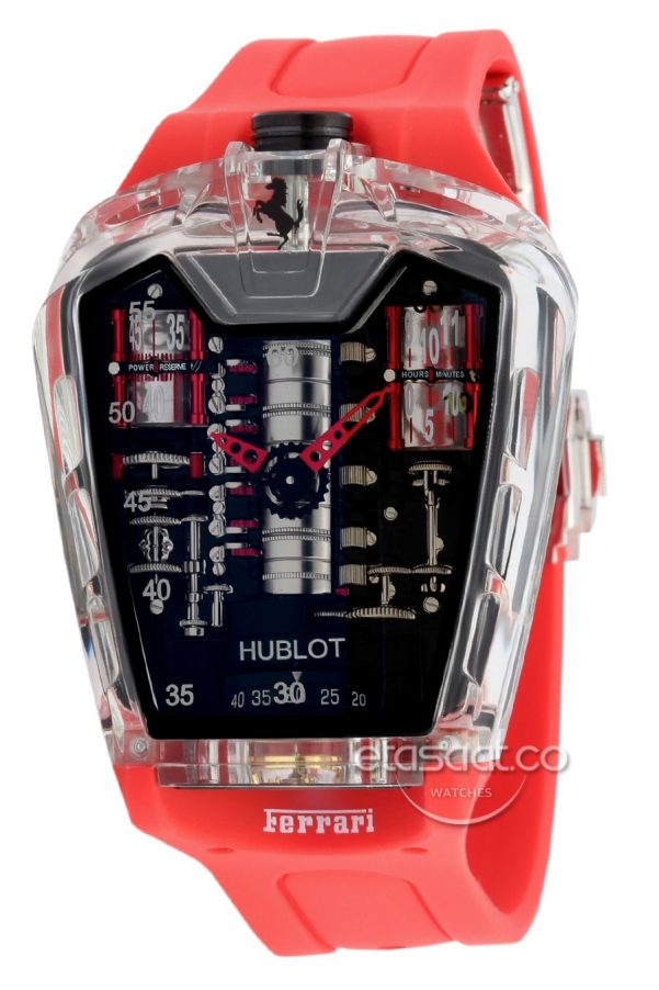 Hublot MP-05 LaFerrari Replika Seffaf Kasa Kirmizi Kordon-0