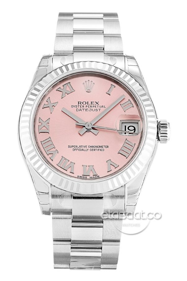 Rolex Date-just Gri Kordon 31mm Bayan Kol Saati-0