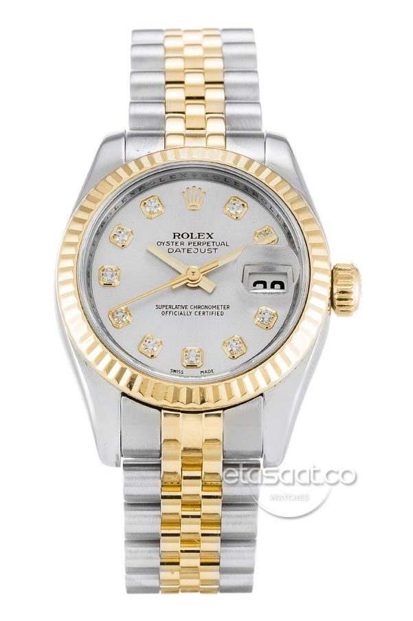 Rolex Date-just Otomatik Silver Bayan Kol Saati-0