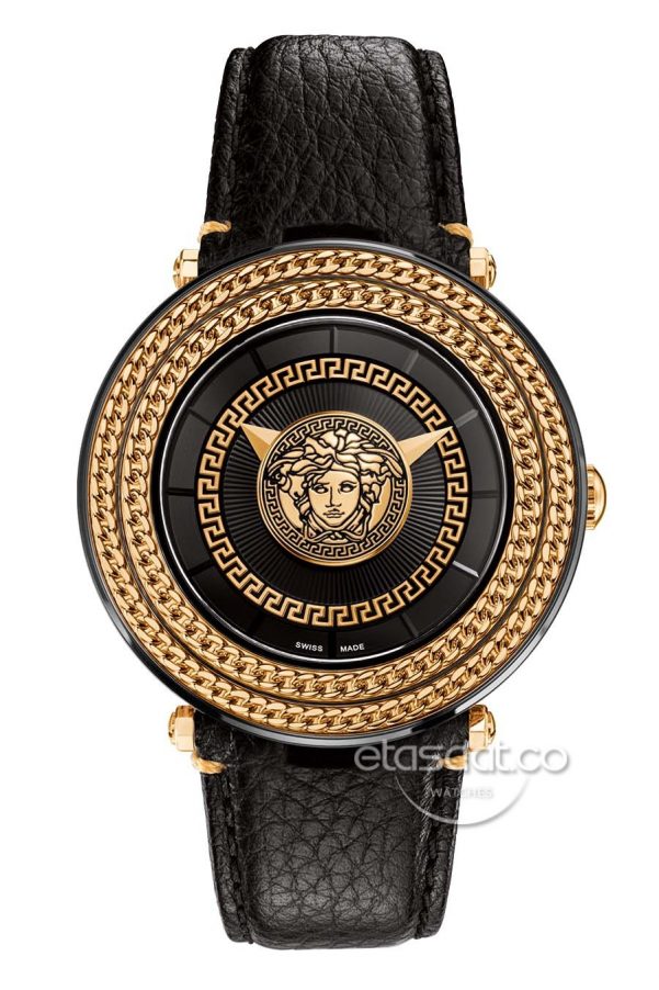 VERSACE V-METAL ICON 46mm BLACK ERKEK SAATİ-0